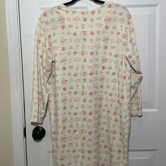 Cream Disney Women’s Nightgown with Pastel Winnie the Pooh Graphics - Picture 3 of 5